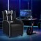 Massage Racing Gaming Single Recliner Chair with Adjustable Backrest and Footrest